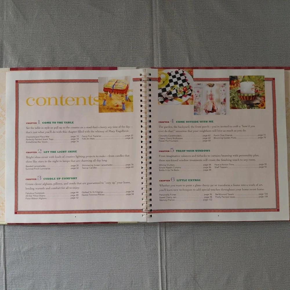 Mary Engelbreit Crafts To Decorate Your Home Book Hardcover Spiral Bound